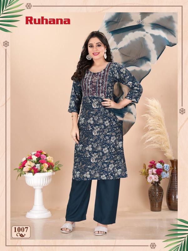 Fashion Talk Ruhana Vol 4 Kurti Bottom With Dupatta